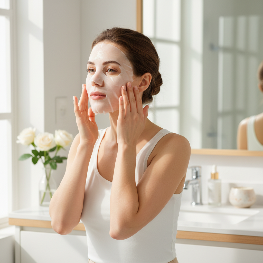 1/5/10PCs Bio Collagen Face Mask Shrink Pores Deep Hydrating Overnight Mask Moisturizing Refreshing Brightening Face Skin Care